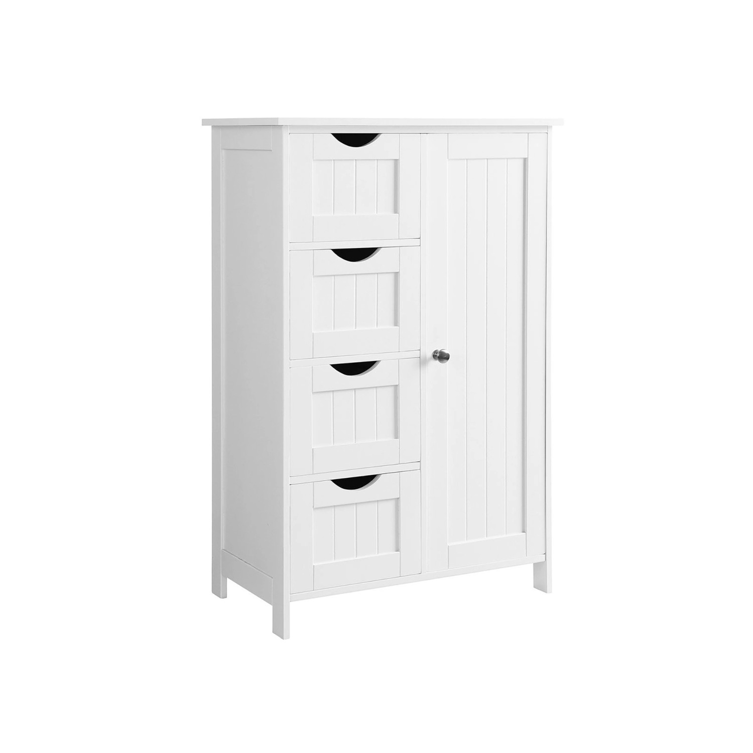 Vasagle Sideboard mit 4 Schubladen 30 cm x 55 cm x 81 cm Weiß günstig online kaufen