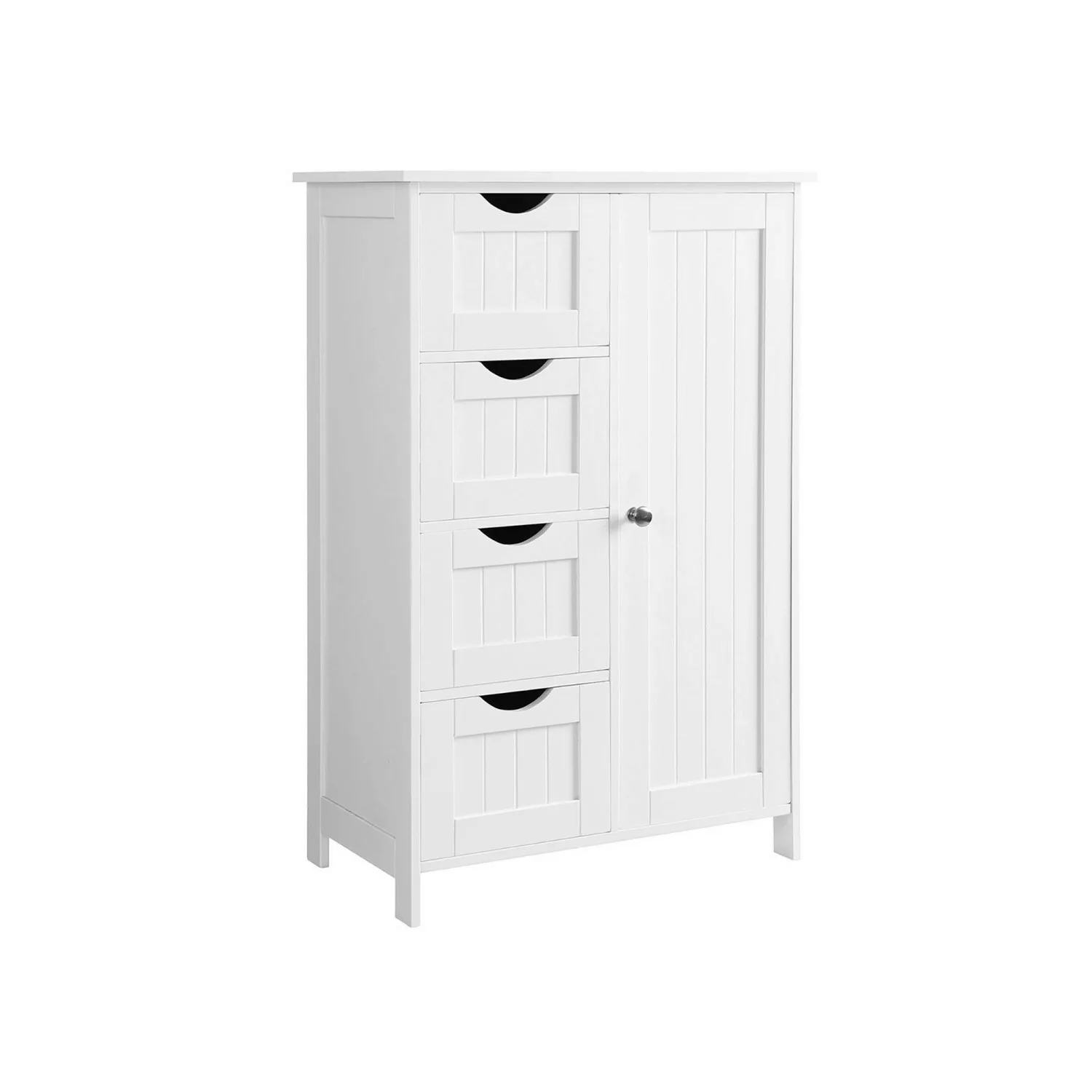 Vasagle Sideboard mit 4 Schubladen 30 cm x 55 cm x 81 cm Weiß günstig online kaufen
