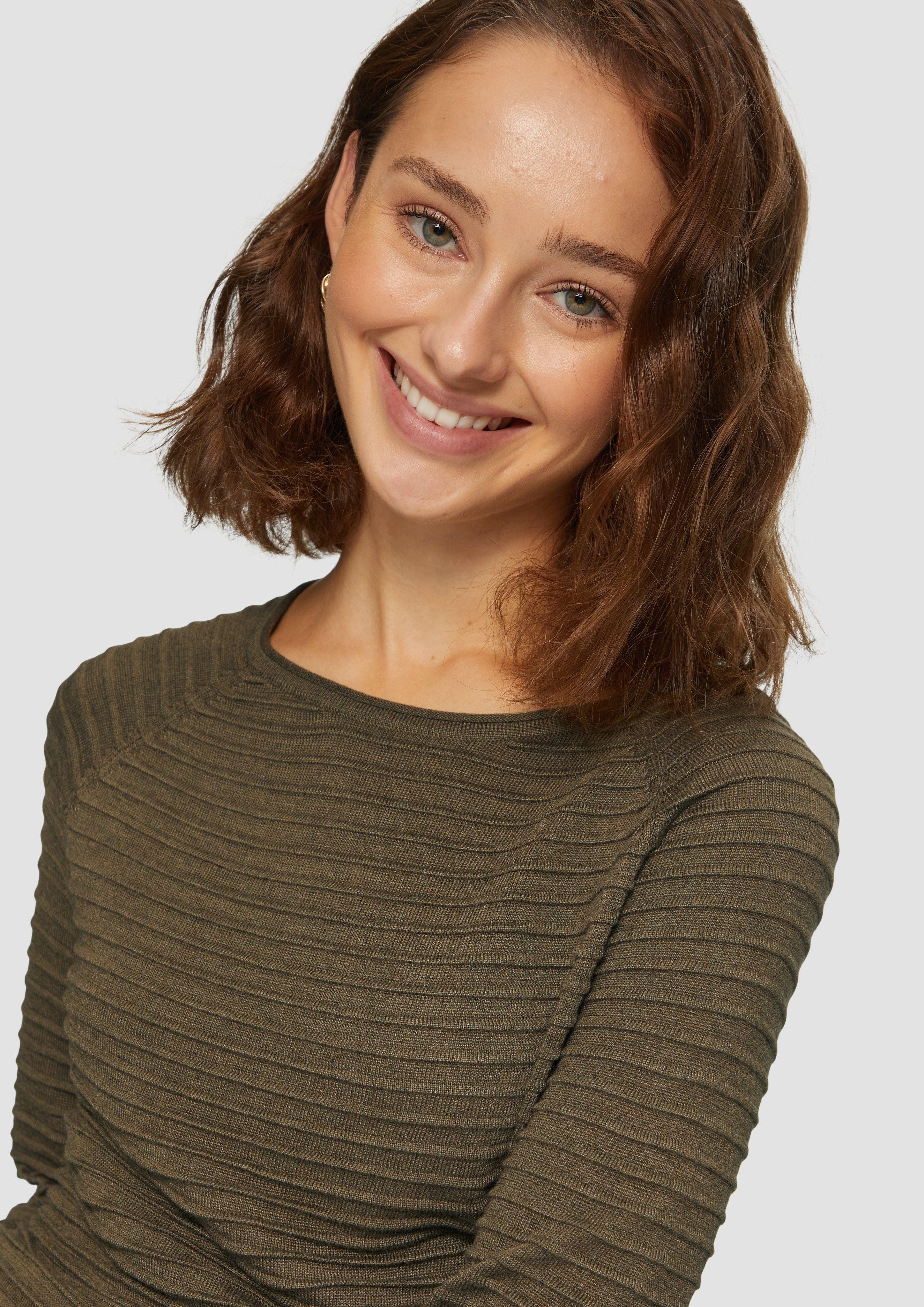 QS Strickpullover Pullover mit Strukturmuster aus günstig online kaufen