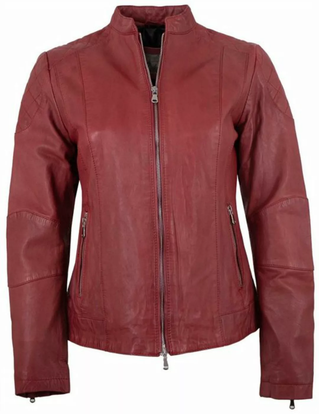 7eleven Lederjacke Rita/L 7eleven - Damen Lederjacke Biker Lammnappa rot günstig online kaufen