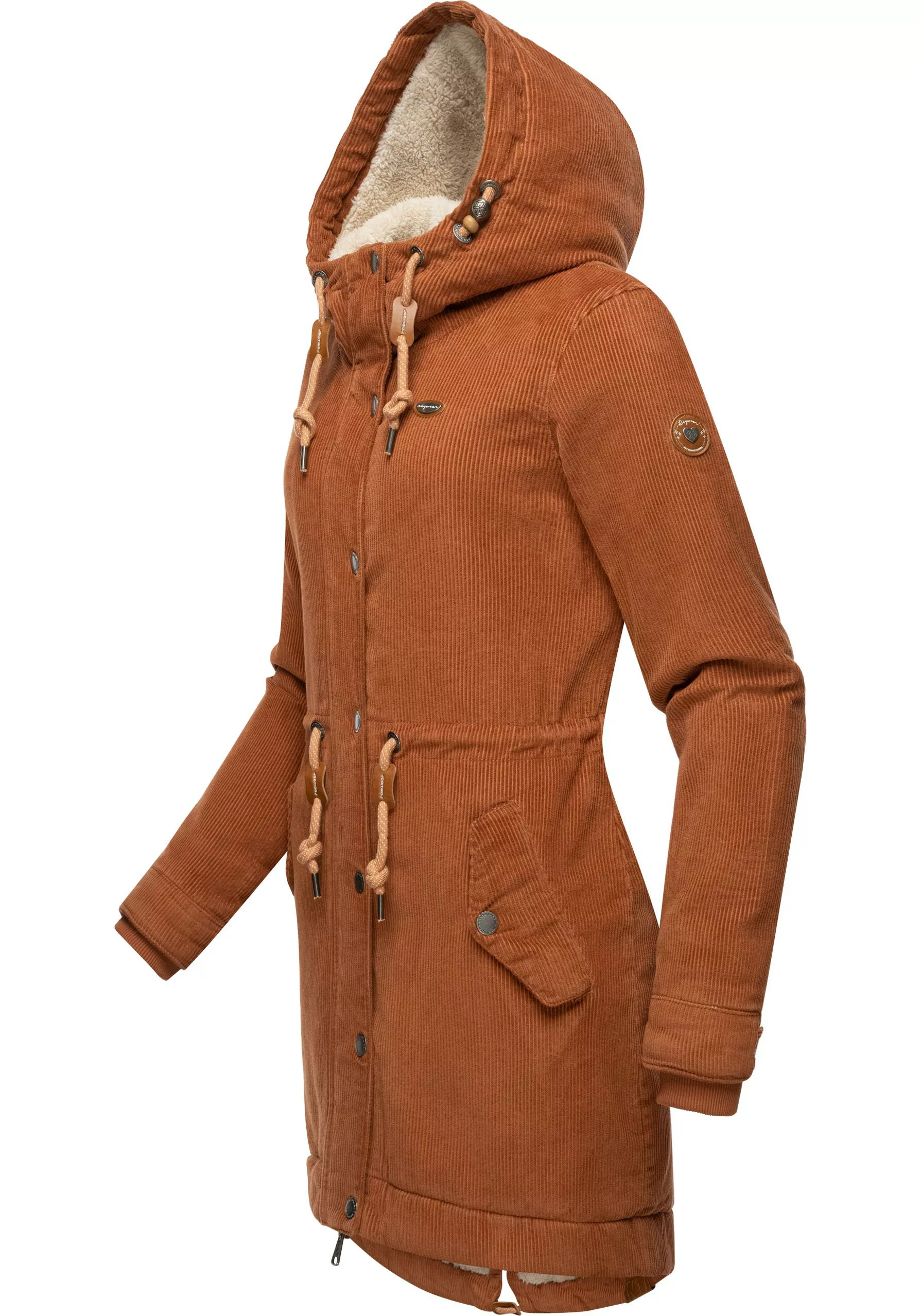 Ragwear Winterjacke "Canny Corduroy", mit Kapuze, stylischer Damen Cordmant günstig online kaufen