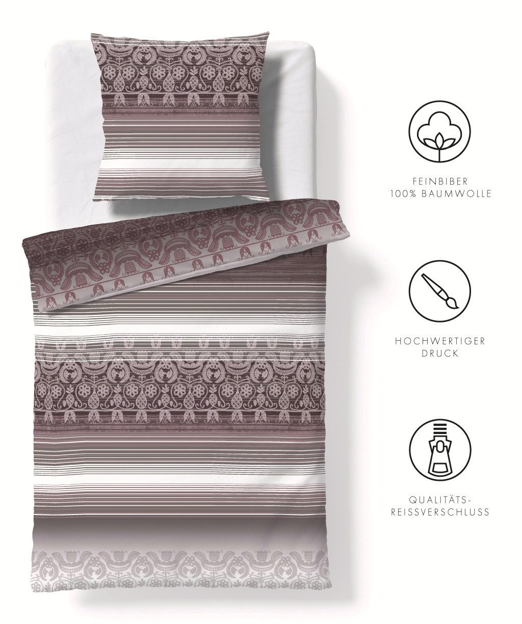 fleuresse Bettwäsche Aspen, Feinbiber, 2 teilig, günstig online kaufen