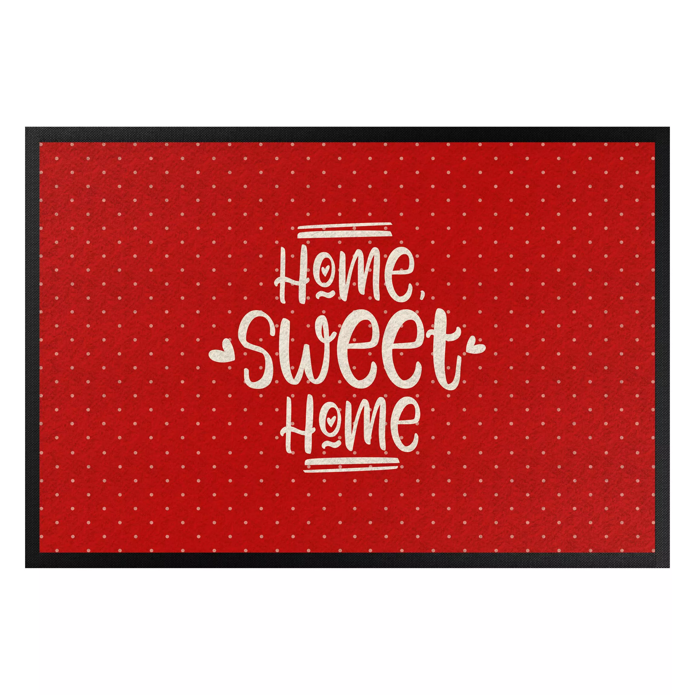 Fußmatte Spruch Home sweet home polkadots günstig online kaufen