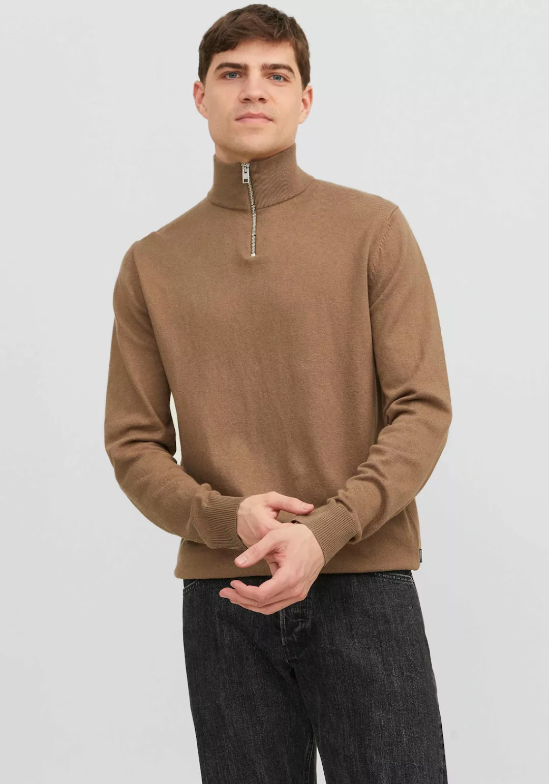 Jack & Jones Stehkragenpullover "JJEEMIL KNIT HALF ZIP NOOS" günstig online kaufen