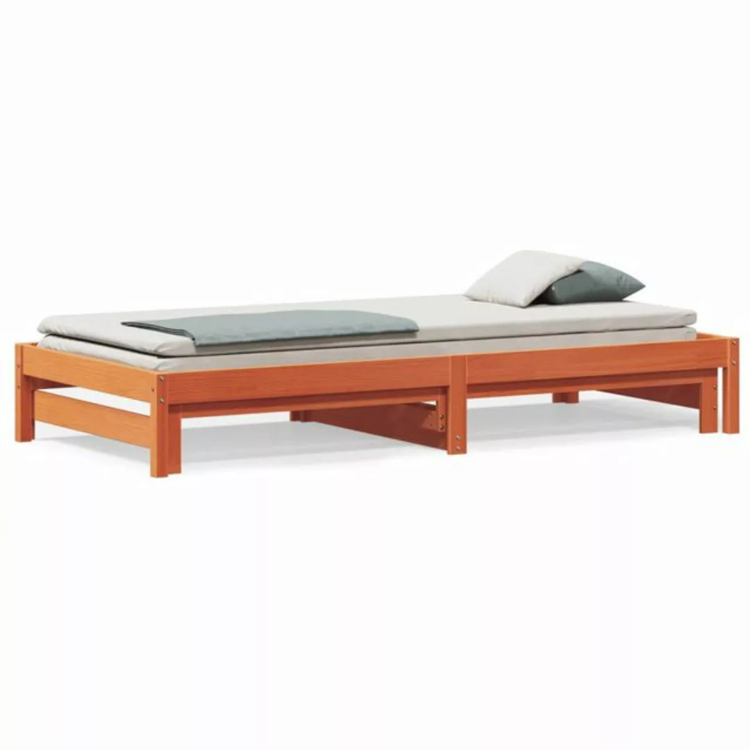 vidaXL Gästebett vidaXL Gästebett Tagesbett Ausziehbar Wachsbraun 90x190 cm günstig online kaufen