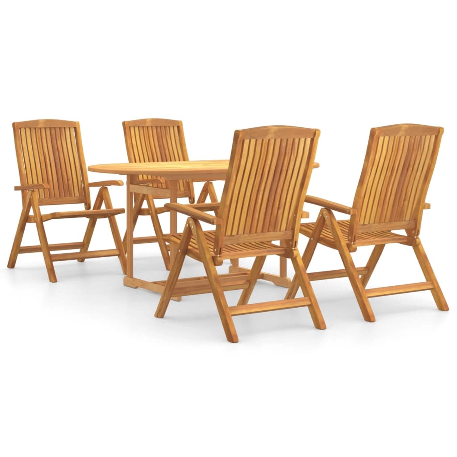 vidaXL 5-tlg Garten-Essgruppe Massivholz Teak Modell 126 günstig online kaufen