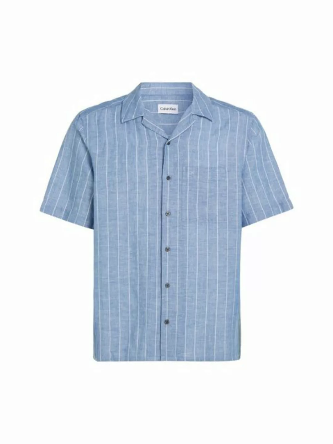 Calvin Klein Kurzarmhemd LINEN COTTON STRIPE S/S SHIRT günstig online kaufen