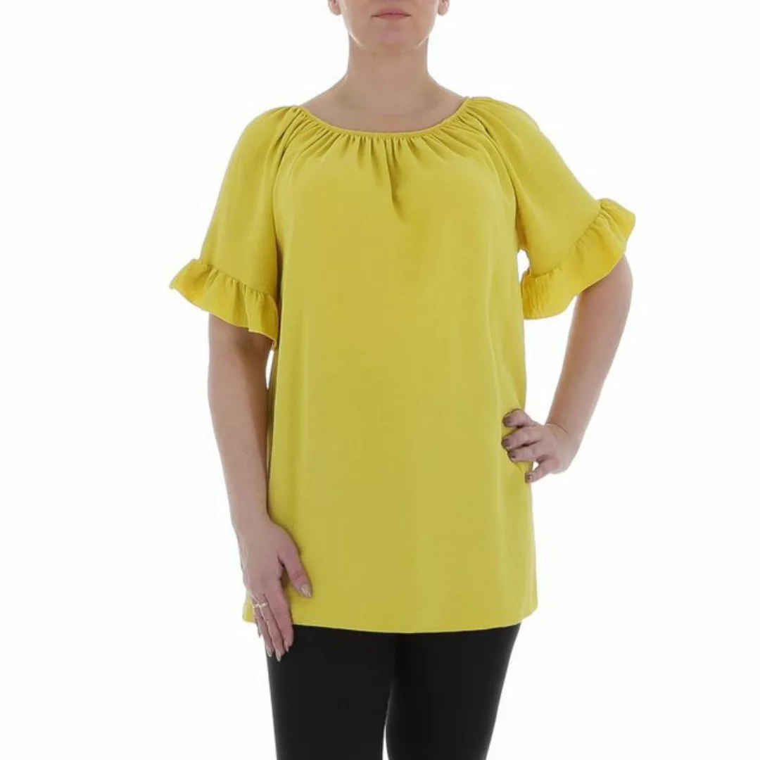 Ital-Design Kurzarmbluse Damen Elegant (85915850) Bluse in Gelb günstig online kaufen