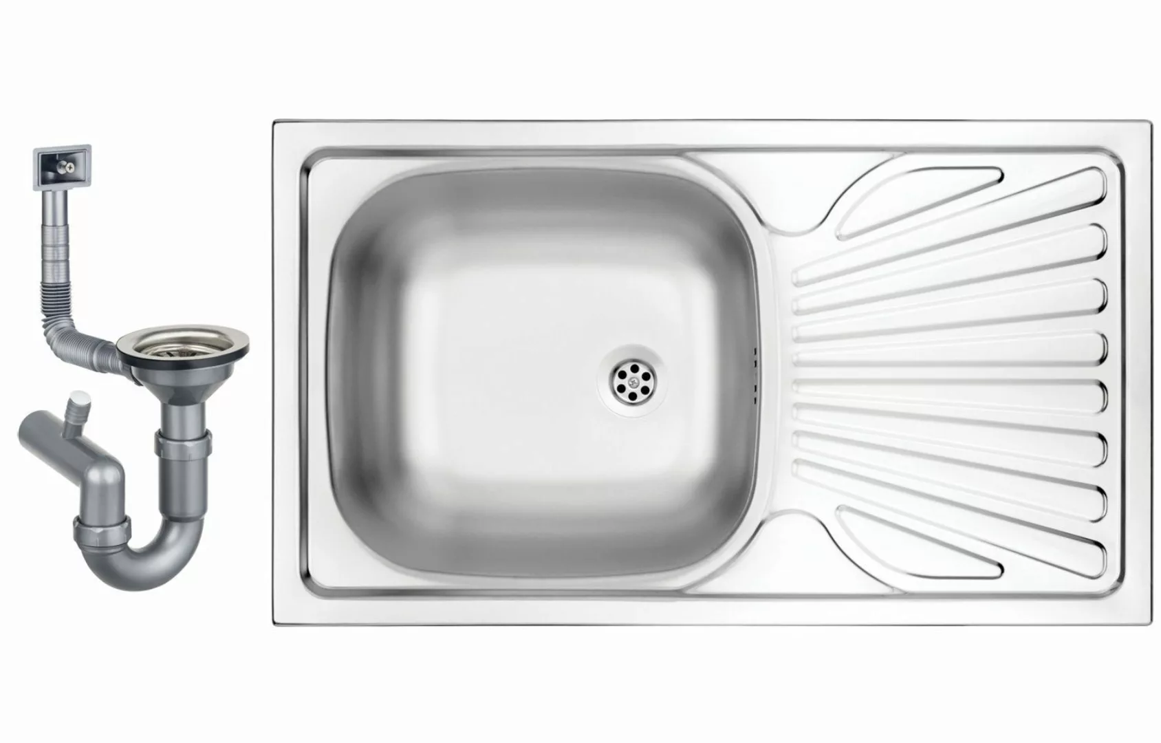 Faizee Möbel Edelstahlspüle Edelstahl-Einbauspüle Spüle Küchenspüle günstig online kaufen