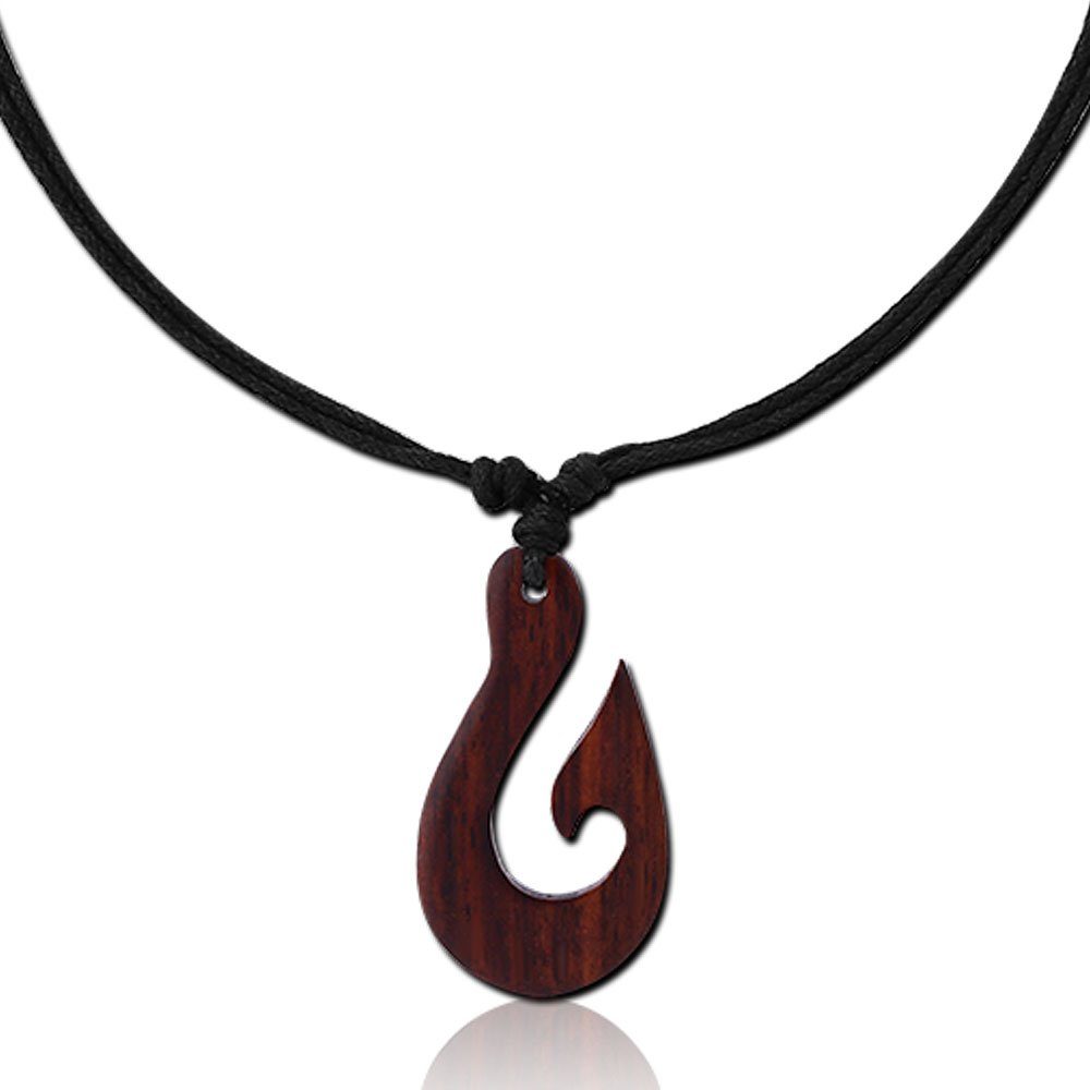 viva-adorno Kette mit Anhänger Halskette Holzanhänger günstig online kaufen