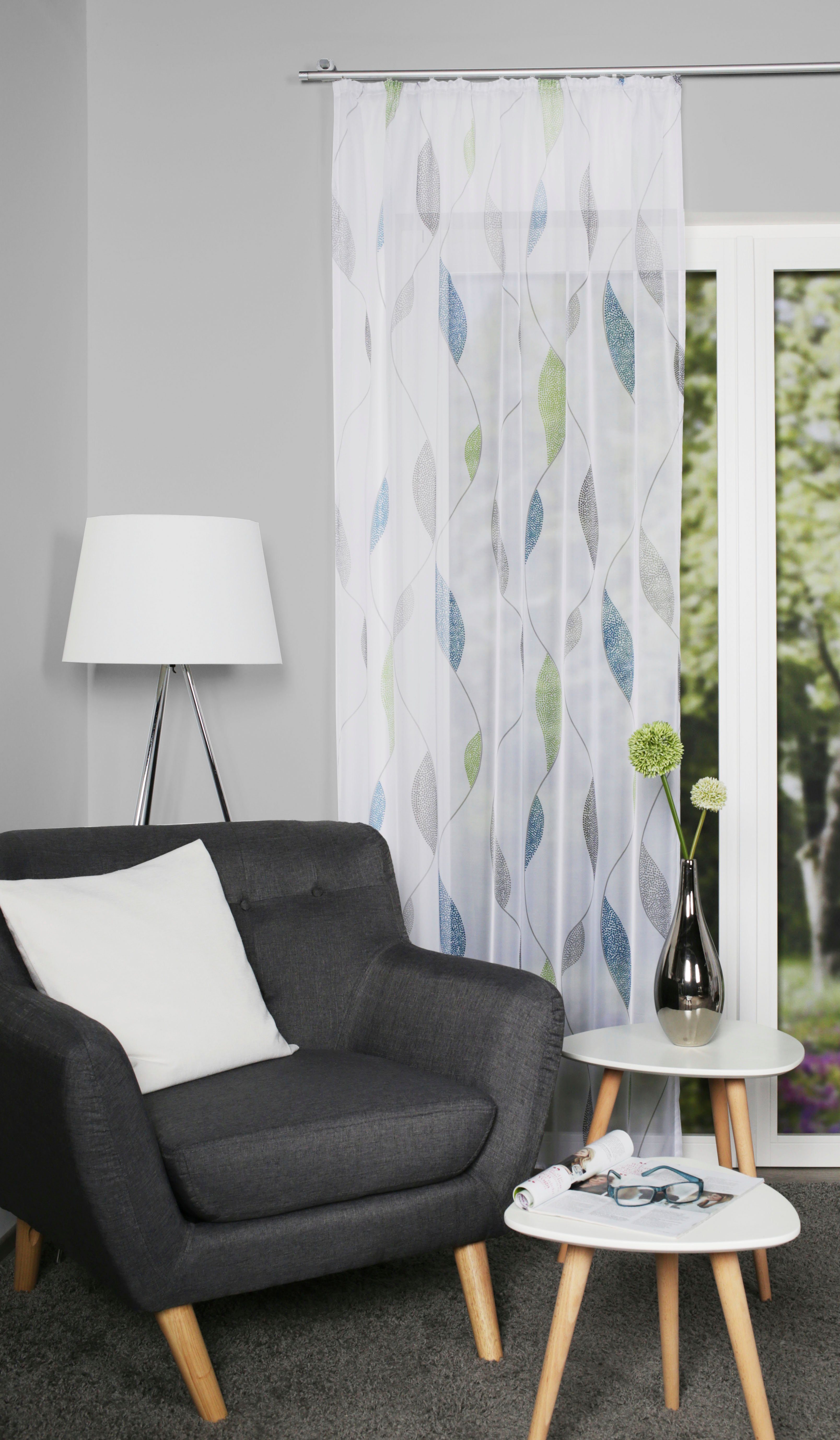 HOME Wohnideen Kräuselbandschal   ¦ mehrfarbig ¦ Maße (cm): B: 140 H: 245 G günstig online kaufen