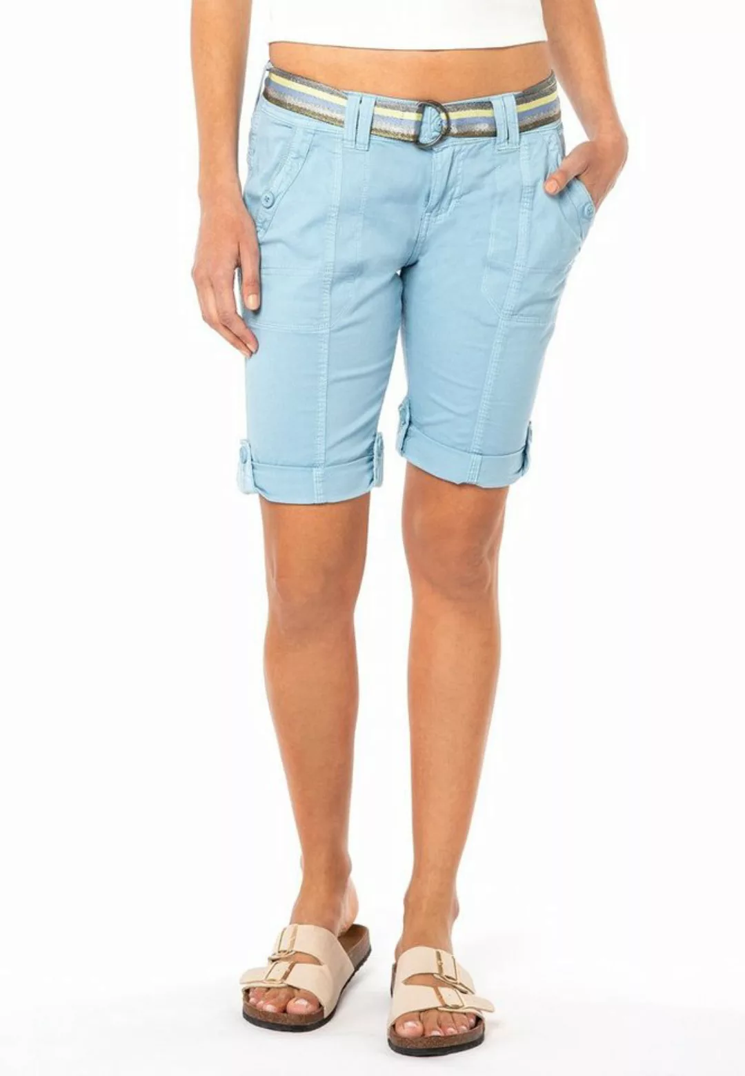 Fresh Made Bermudas Bermuda mit glänzendem Gürtel günstig online kaufen