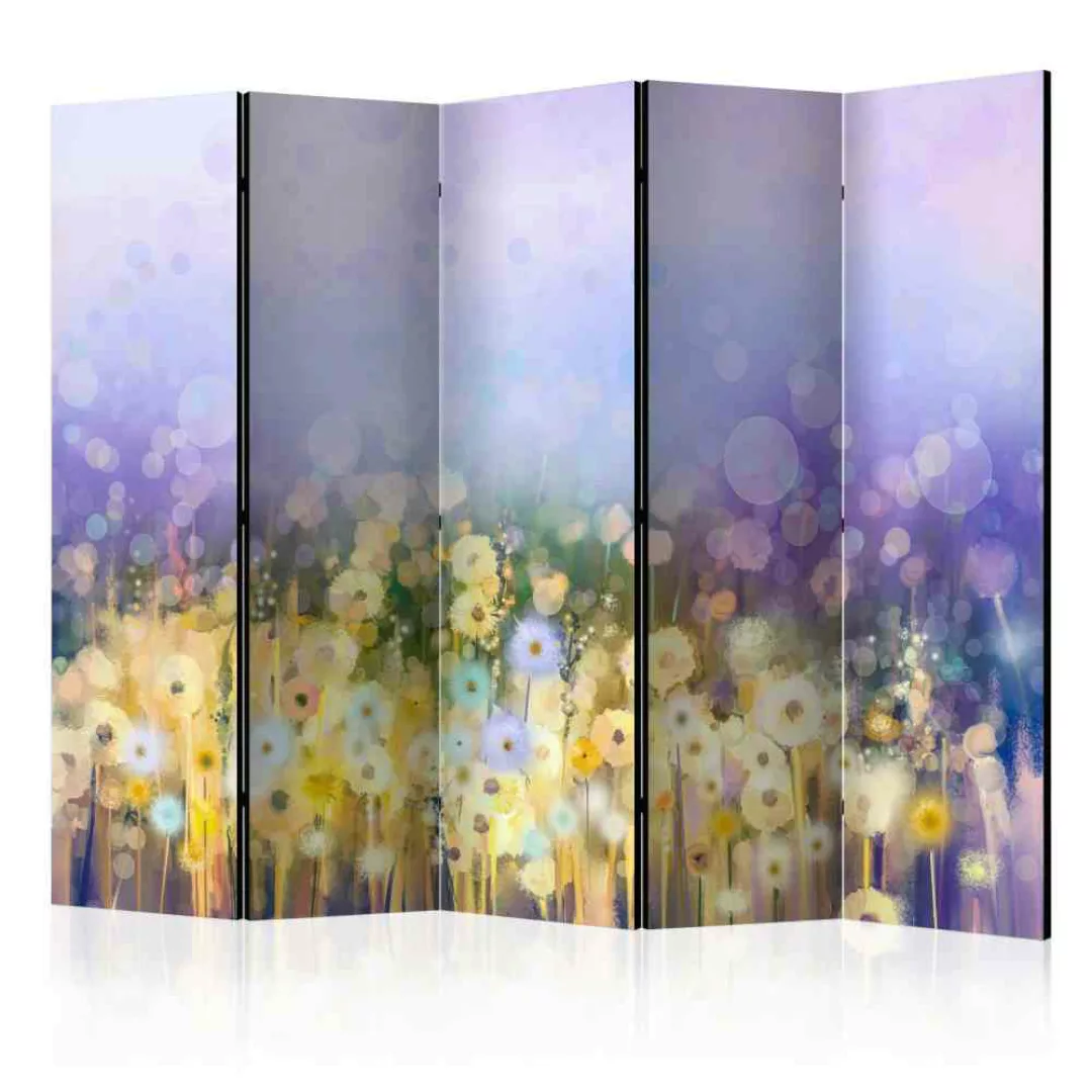 Raumteiler Paravent mit Blumenwiesen Motiv impressionistischen Stil günstig online kaufen