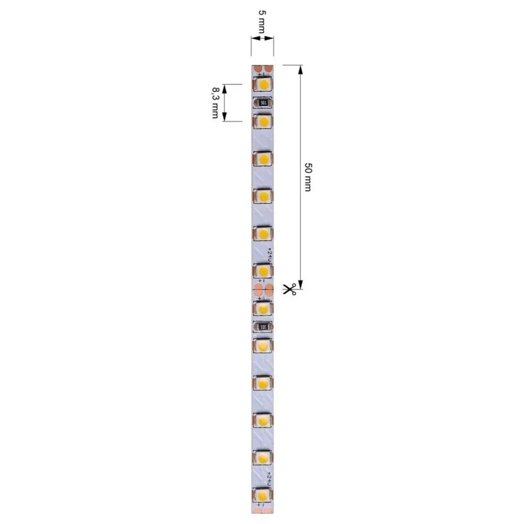 LED Stripe 3528-120-24V-2700K-5M in Weiß 2900lm günstig online kaufen