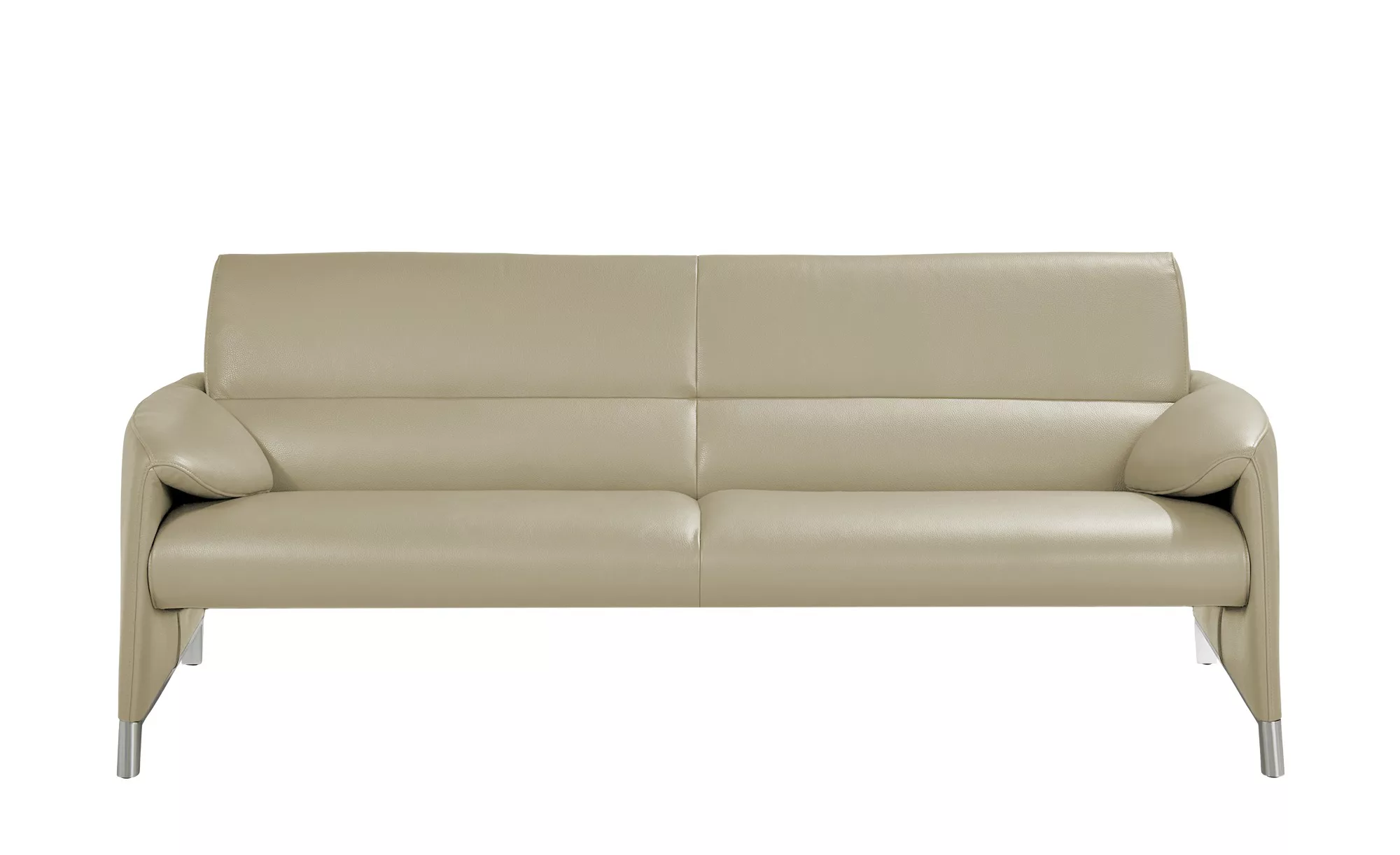 Ledersofa - beige - 210 cm - 84 cm - 88 cm - Polstermöbel > Sofas > Einzels günstig online kaufen