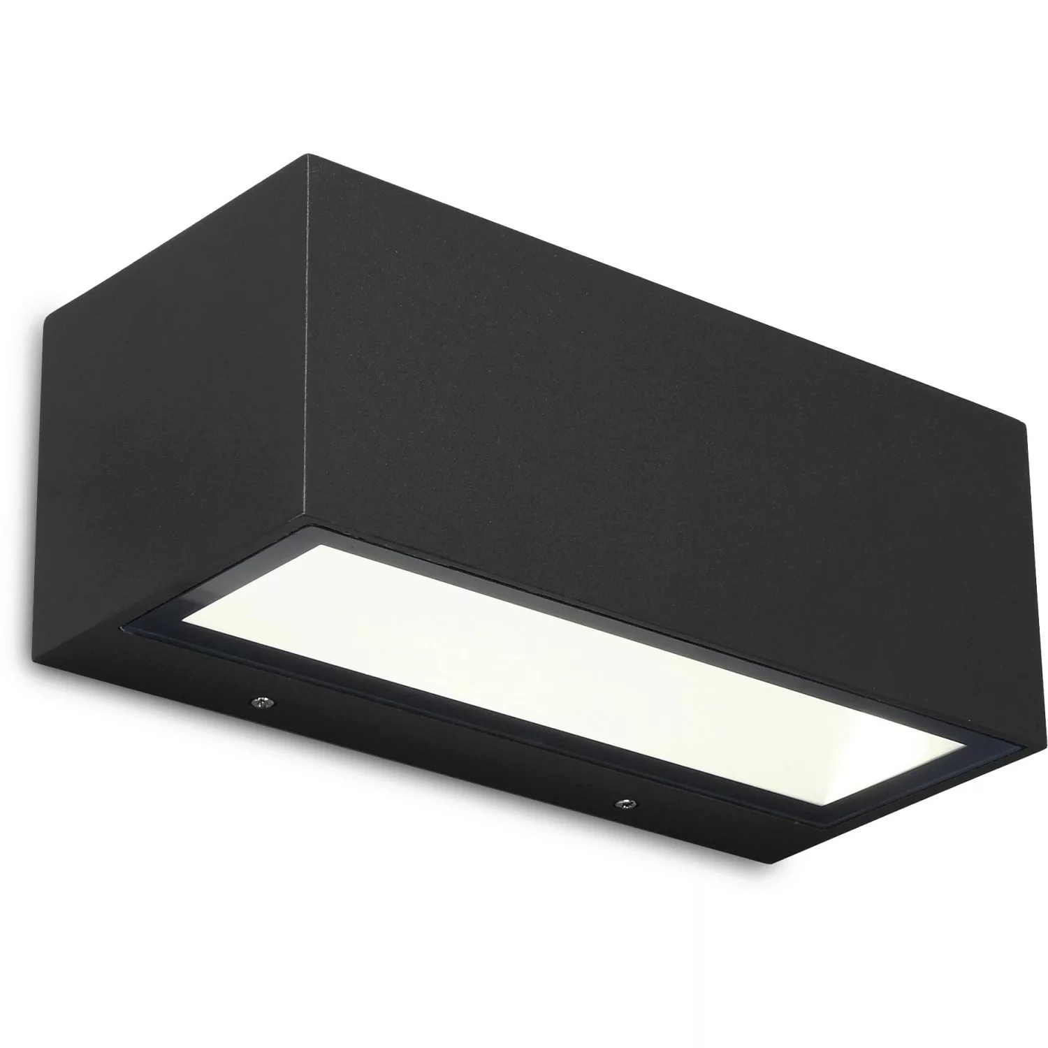 LED Wandleuchte Gemini in Schwarz 2x10W 1230lm IP54 warmweiß 2-flammig günstig online kaufen