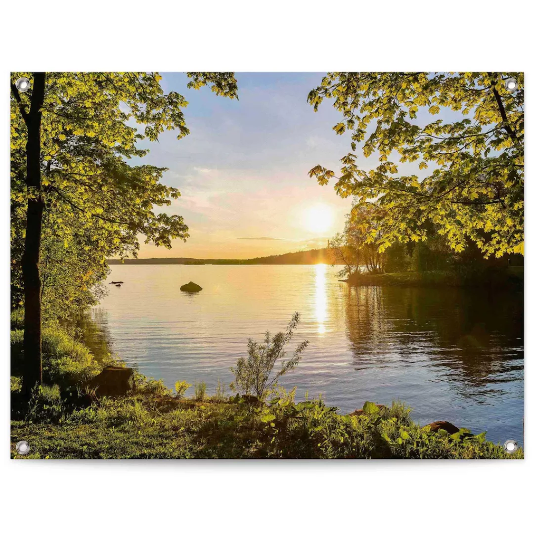 Reinders Poster "Sonnenuntergang am See", Outdoor für Garten oder Balkon günstig online kaufen