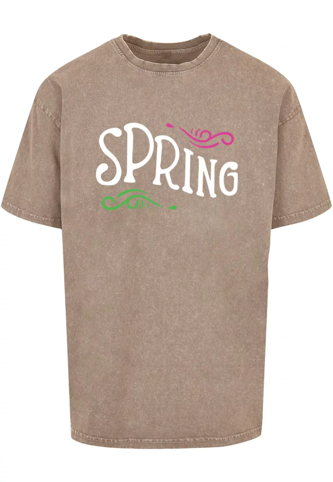 Merchcode T-Shirt "Merchcode Herren Spring text - Acid Washed Heavy Oversiz günstig online kaufen