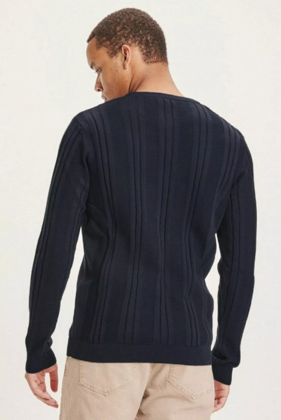 KnowledgeCotton Apparel Pullover Dunkel Blau - Größe XL günstig online kaufen