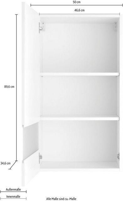 OPTIFIT Glashängeschrank "Roth", Breite 50 cm, 89,6 cm hoch günstig online kaufen