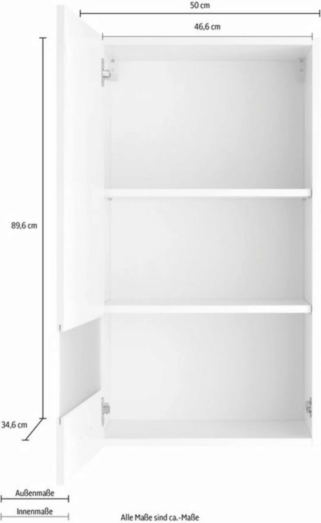 OPTIFIT Glashängeschrank "Roth", Breite 50 cm, 89,6 cm hoch günstig online kaufen