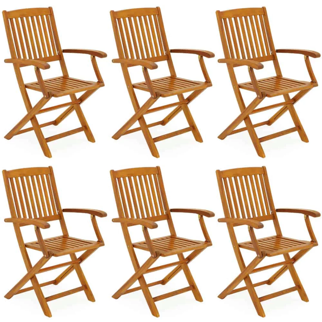 Gartenstühle Boston 6er-Set Akazienholz klappbar günstig online kaufen