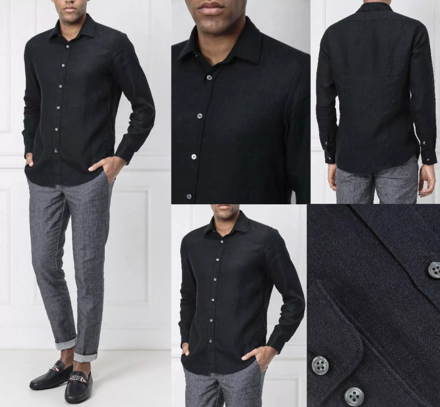 BOSS Leinenhemd HUGO BOSS Hemd Lukas Pure Natural Leinen Shirt Leinenhemd R günstig online kaufen