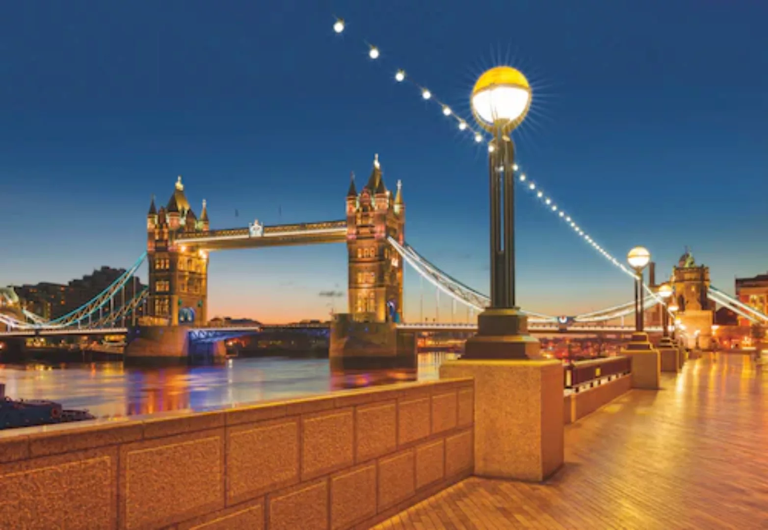 KOMAR Papier Fototapete - Tower Bridge - Größe 368 x 254 cm mehrfarbig günstig online kaufen