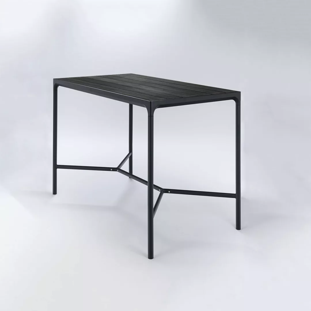 Outdoor Bartisch Four 90 x 160cm Aluminium / Schwarz günstig online kaufen