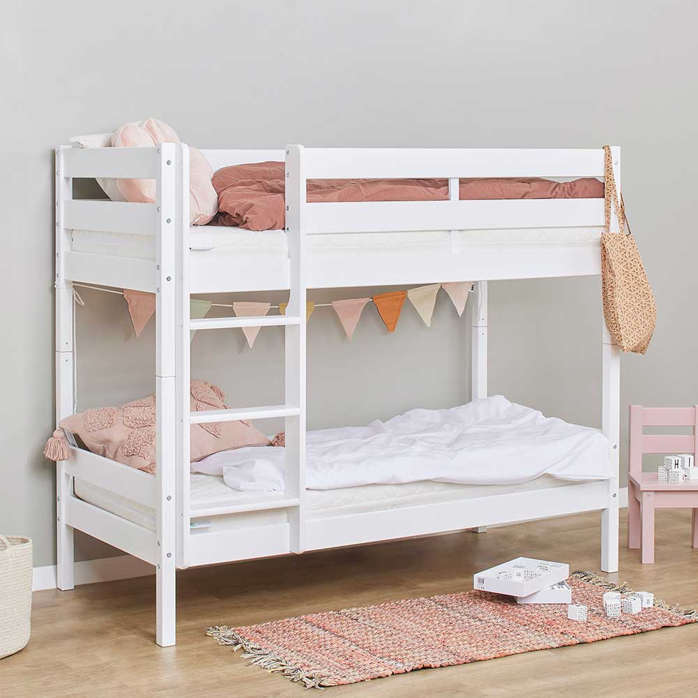 Kinderzimmer Stockbett Stockbett in Weiß 140 cm hoch günstig online kaufen