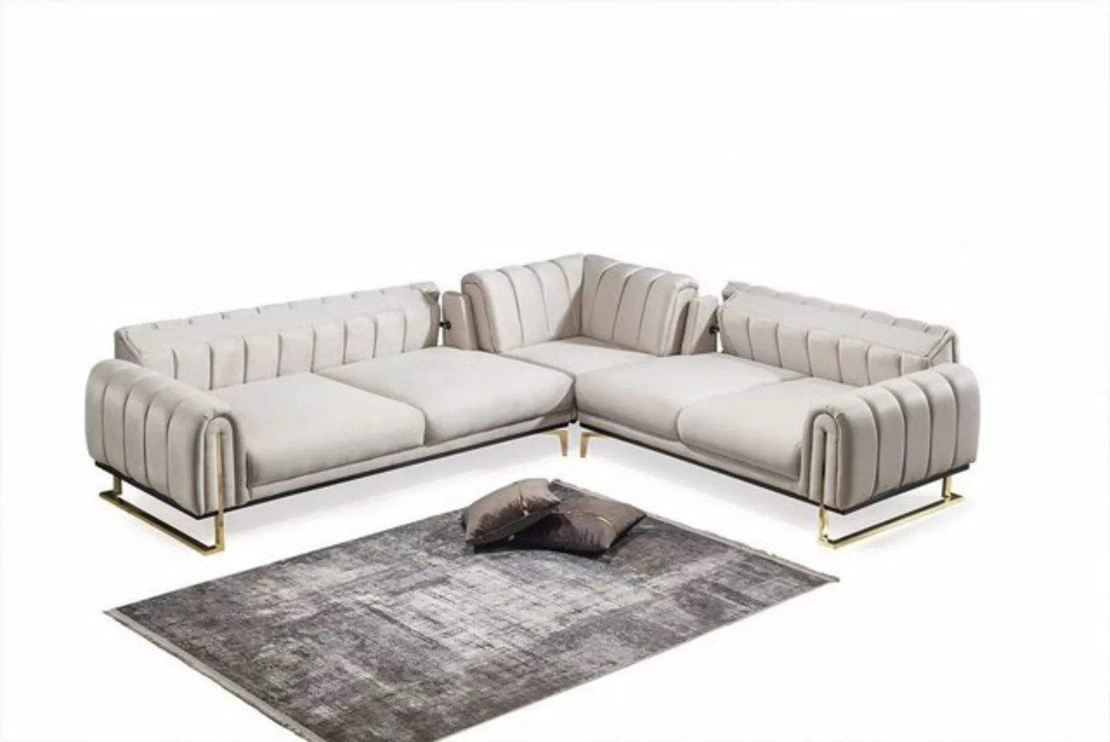 Viva Möbel Sofa BOLD, Luxuriöses und elegantes Ecksofa für großen Wohnraum. günstig online kaufen