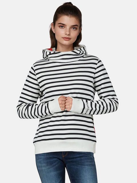 salzhaut Kapuzenpullover Damen Hoodie Tiuten mit Streifen - Gestreifter Pul günstig online kaufen