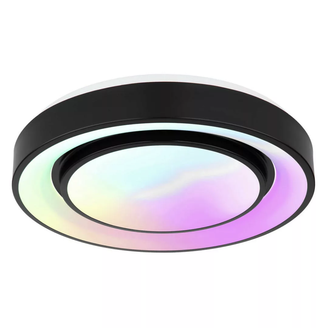 LED-Deckenleuchte Sully RGBW Fernbedienung schwarz günstig online kaufen