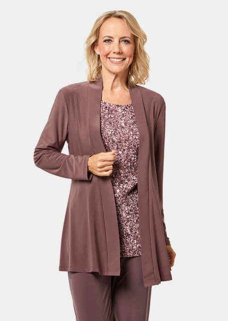 GOLDNER Shirtjacke Weich fallende Jersey-Longjacke günstig online kaufen