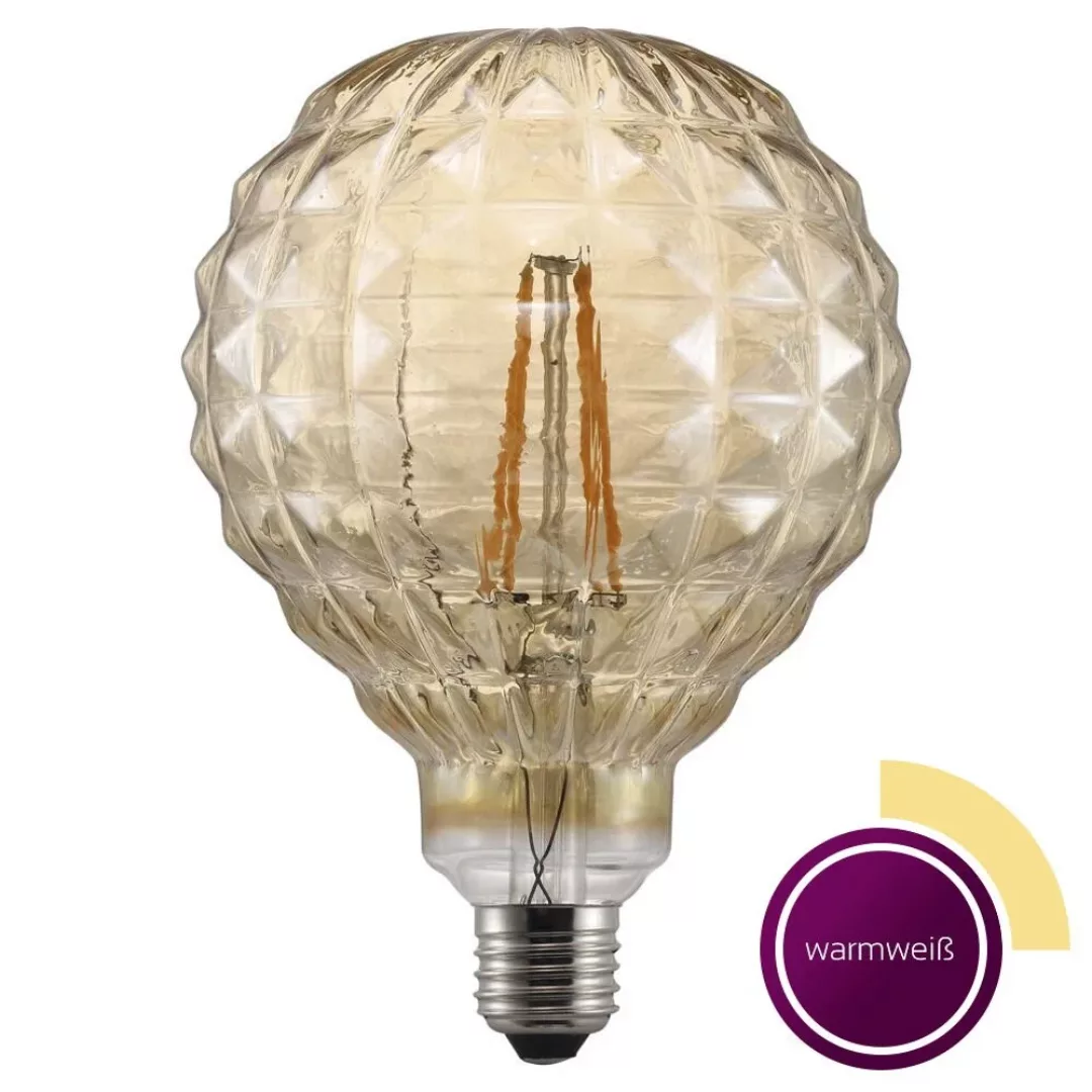 LED Filament Leuchtmittel Avra Square, E27, 2W,140lm, gold, rauchfarben günstig online kaufen