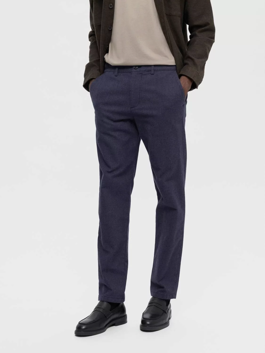 SELECTED HOMME Chinohose SLH175-SLIM MILES BRUSHED PANTS W NOOS günstig online kaufen