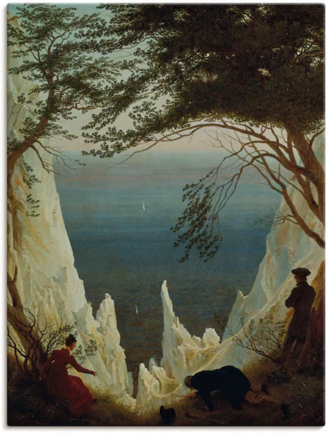 Artland Leinwandbild "Die Kreidefelsen von Rügen. 1818/1819.", Felsen, (1 S günstig online kaufen