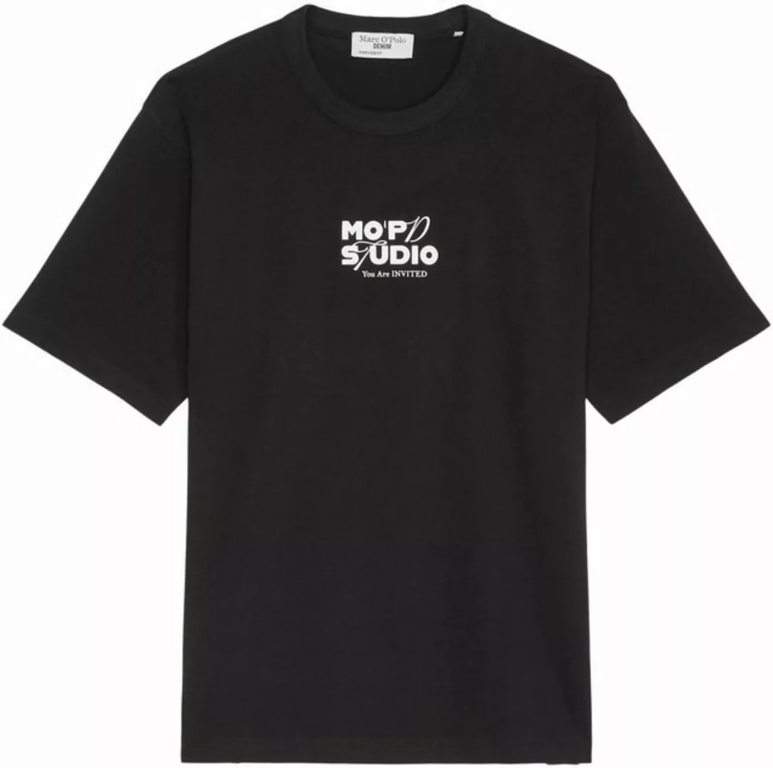 Marc O'Polo DENIM T-Shirt gummierten Logo mittig auf der Brust und großfläc günstig online kaufen