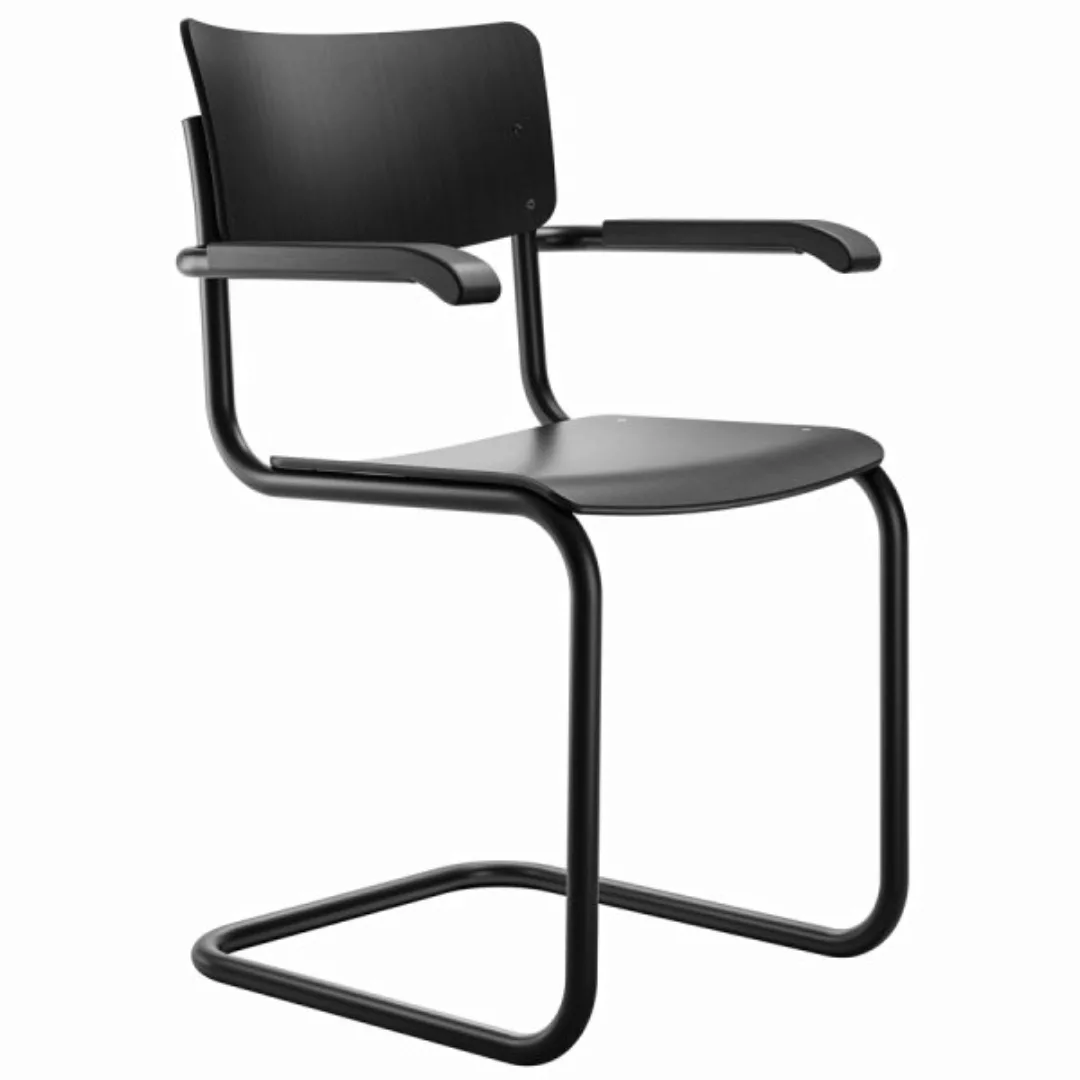 THONET S 43 F | Schwarz matt gebeizt | Gestell schwarz matt günstig online kaufen