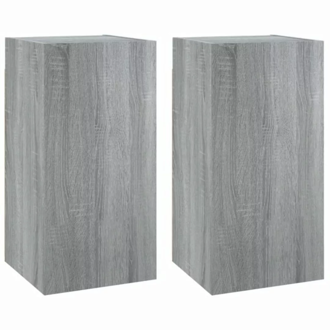 vidaXL TV-Schrank TV-Boards 2 Stk. Grau Sonoma 30,5x30x60 cm Holzwerkstoff günstig online kaufen