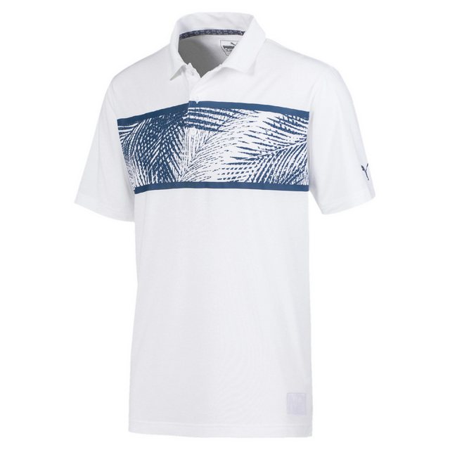 PUMA Poloshirt Puma Golf Polo Palms Weiß-Blau Herren L günstig online kaufen