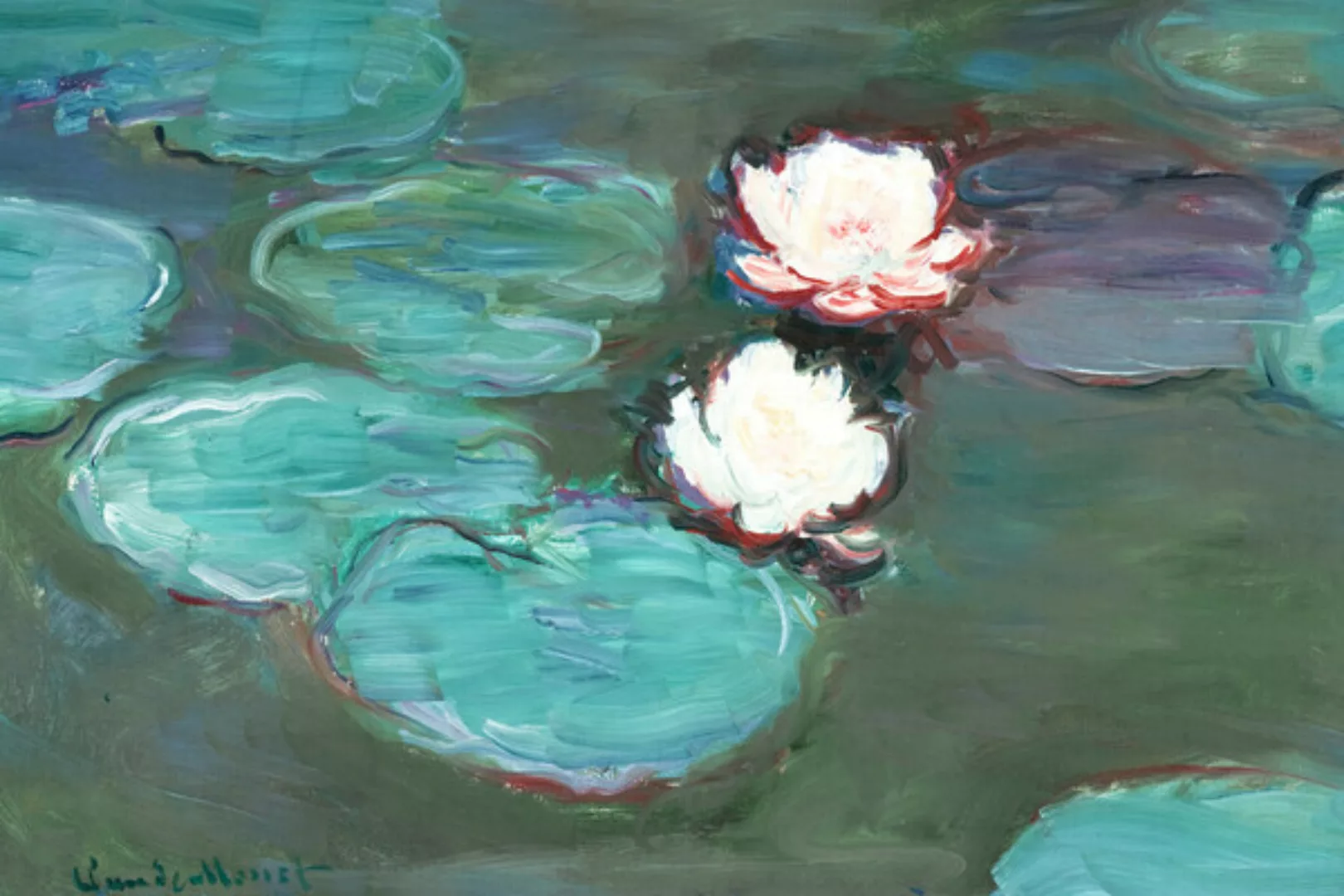 Poster / Leinwandbild - Claude Monet: Nympheas günstig online kaufen