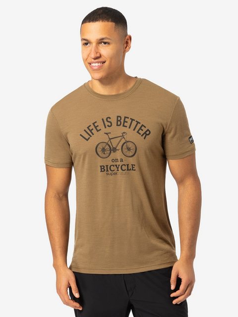 SUPER.NATURAL T-Shirt für Herren aus Merino M BETTER BIKE TEE mit coolem Fa günstig online kaufen