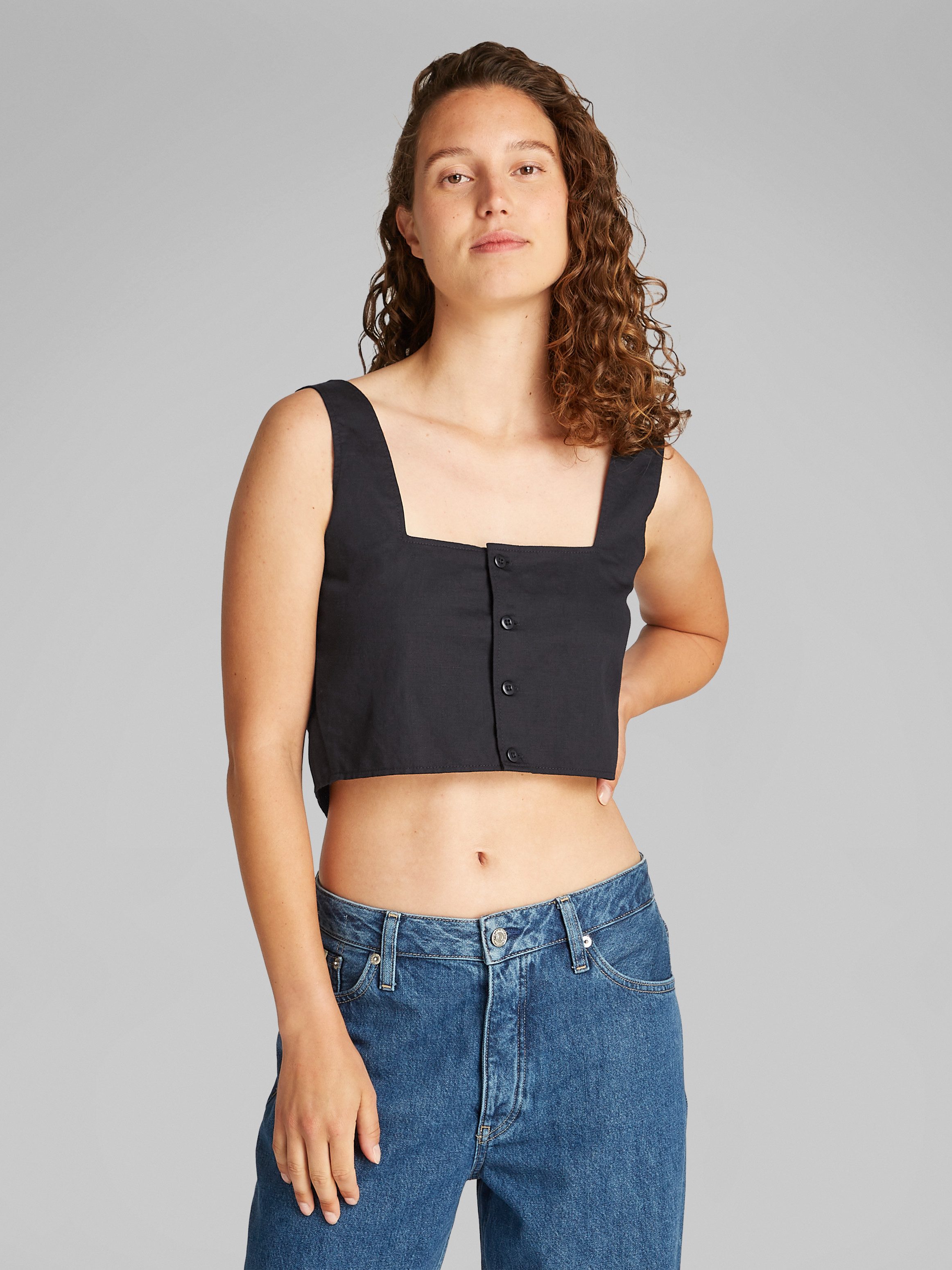 Calvin Klein Jeans Crop-Top SOFT LINEN günstig online kaufen