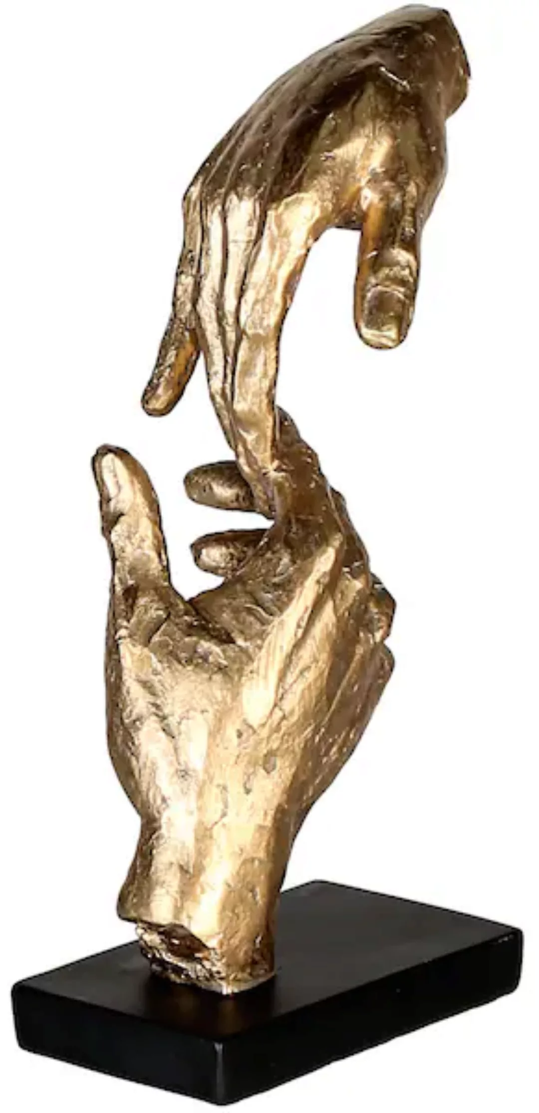 Casablanca by Gilde Dekofigur »Skulptur Two Hands, gold/schwarz«, Dekoobjek günstig online kaufen