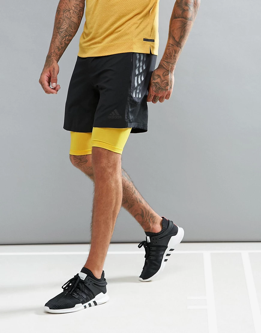 adidas – Training – Schwarze 2-in-1-Shorts cd2234 günstig online kaufen