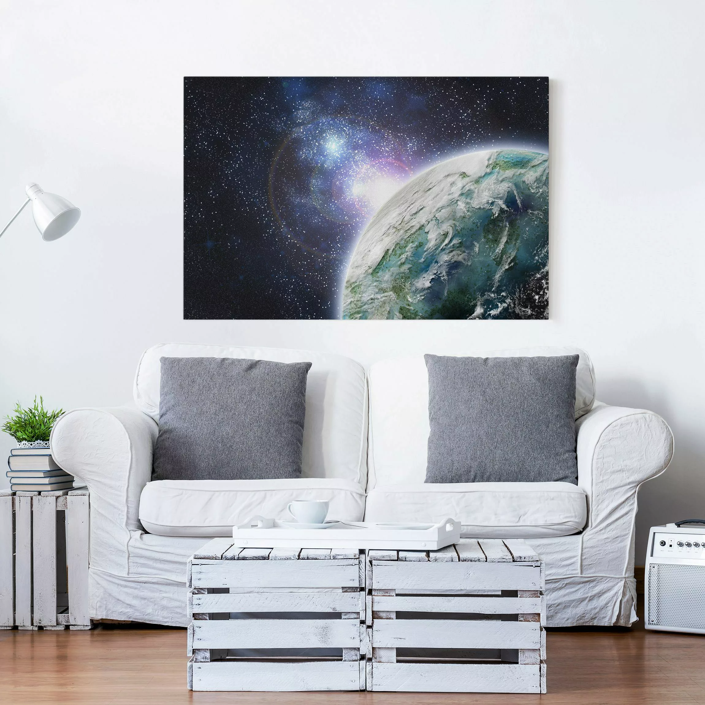 Leinwandbild Weltall - Querformat Galaxy Light günstig online kaufen