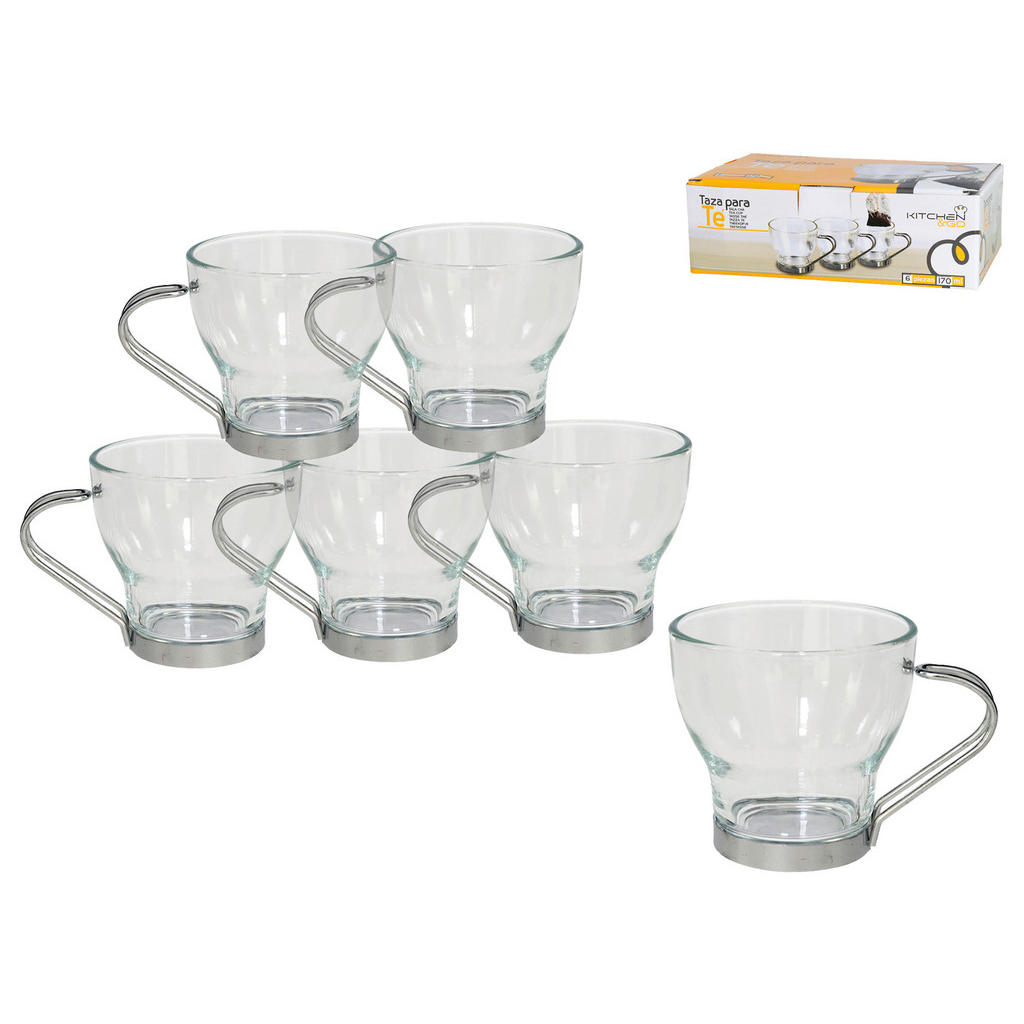 GERIMPORT Kaffeebecherset Crazy transparent Glas günstig online kaufen