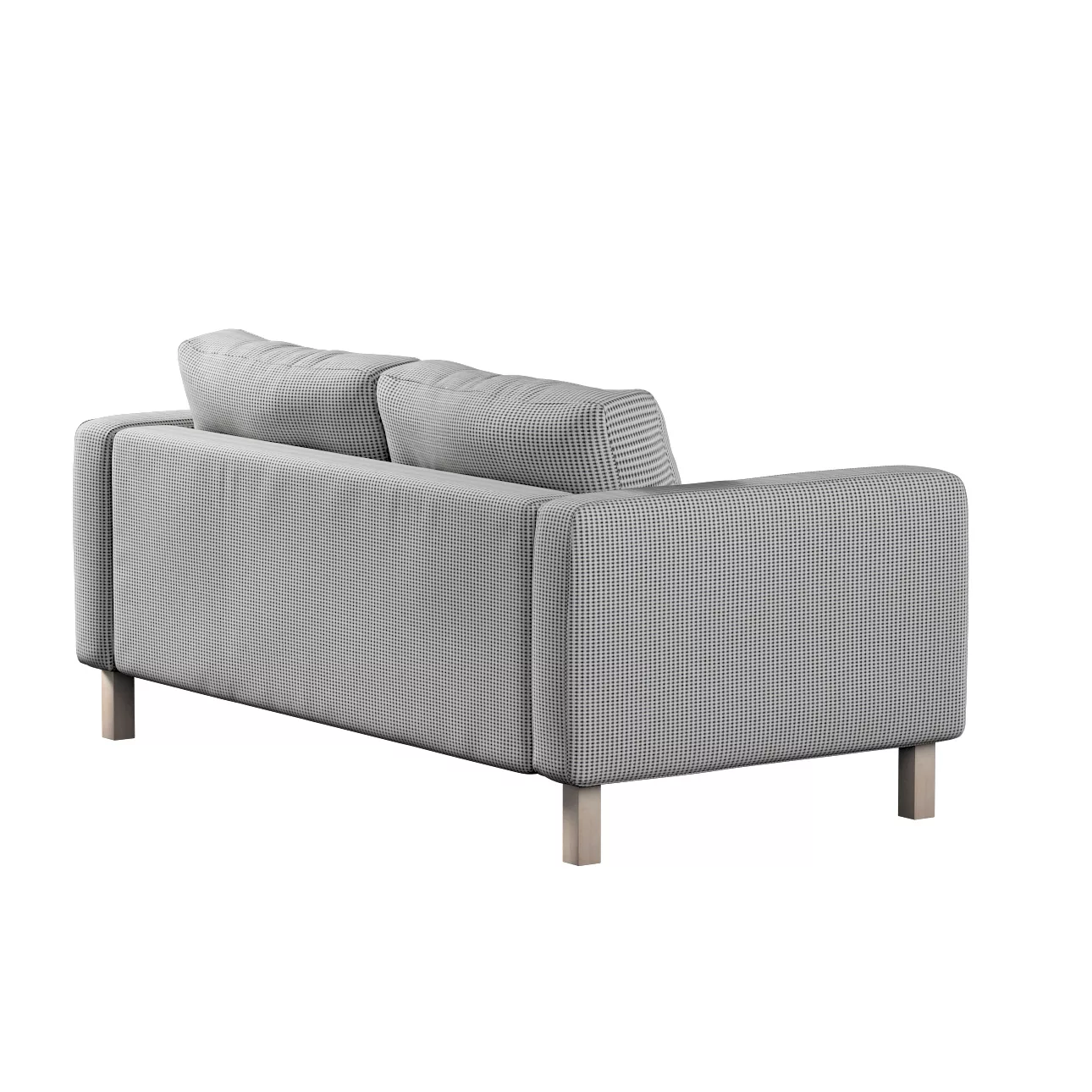 Bezug für Karlstad 2-Sitzer Sofa nicht ausklappbar, schwarz-beige, Sofahuss günstig online kaufen