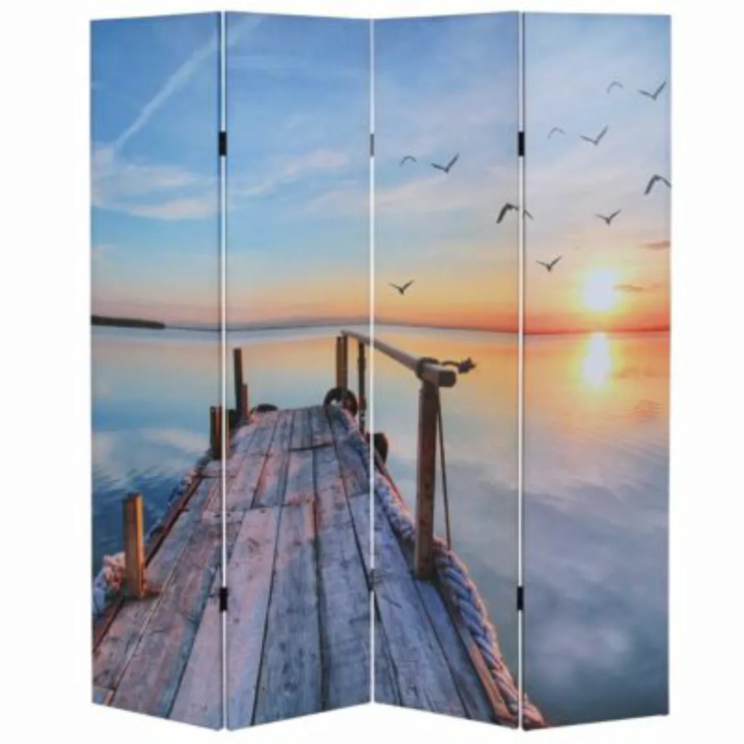 HWC Mendler Foto-Paravent, 180x160cm, Sonnenuntergang bunt günstig online kaufen